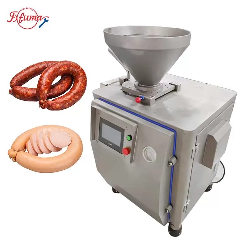 Continuous vacuum sausage stuffing machine