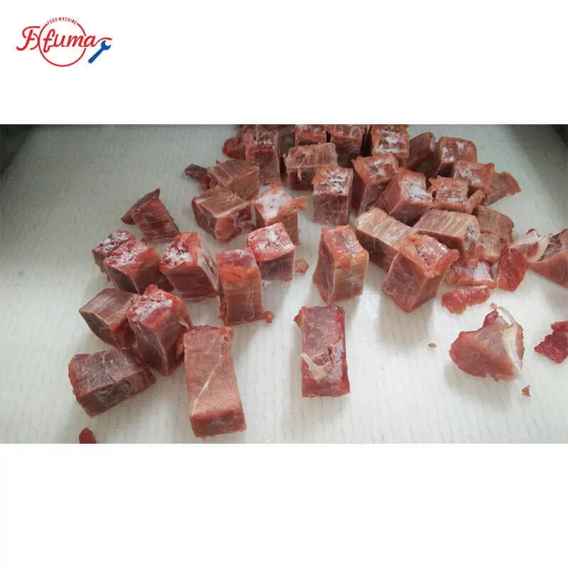 frozen meat cubes