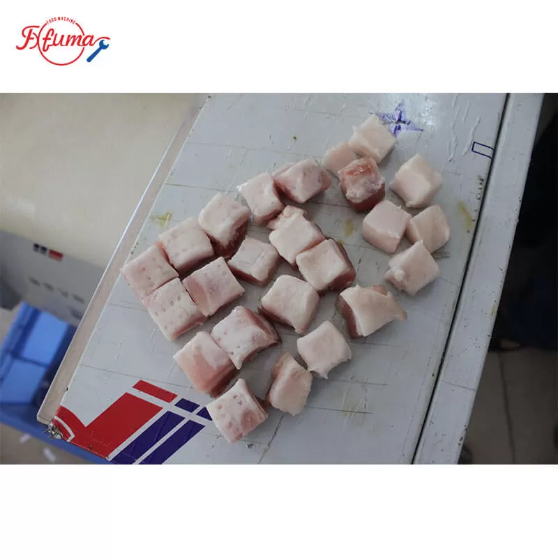 frozen meat cubes