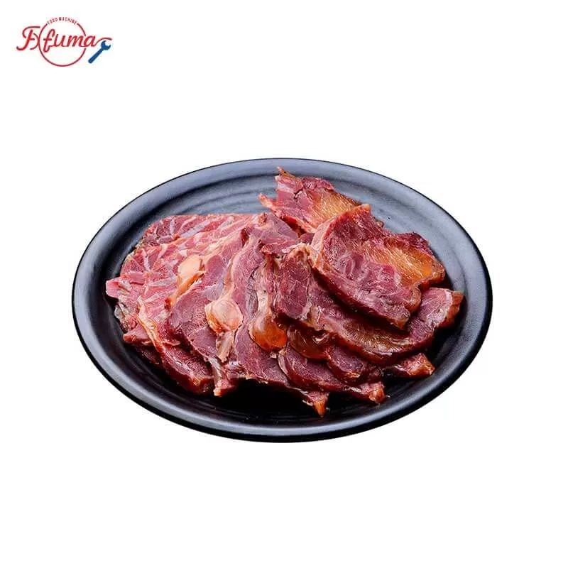 cooked meat slices
