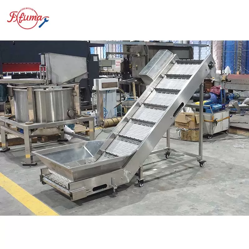 Mesh Chain Hopper Incline Conveyor