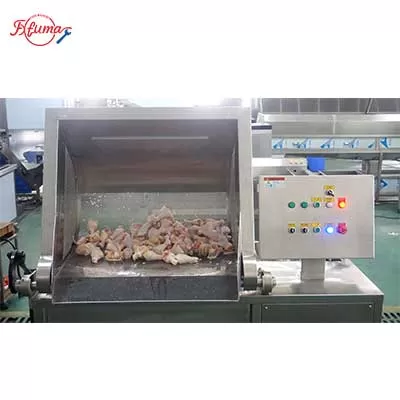 meat washing machine with automatic upload tank