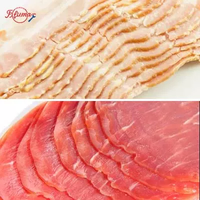 FKP-25 Horizontal frozen meat slicer Meat portion cutter with conveyor