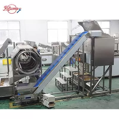Industrial vegetable processing machine