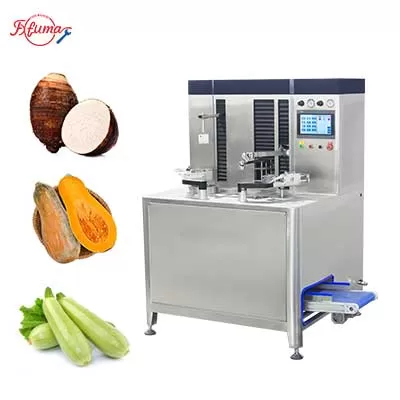 3 in 1 Automatic Melon Vegetable Topper Tailer Peeler and Separator Machine - For Zucchini Taro Dasheen Squash