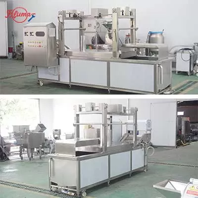 continuous produce blanching machine