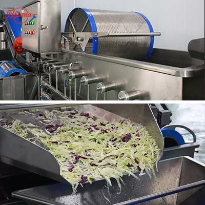 Salad Kits Production Line - Cutter, Double Washer, Centrifuge