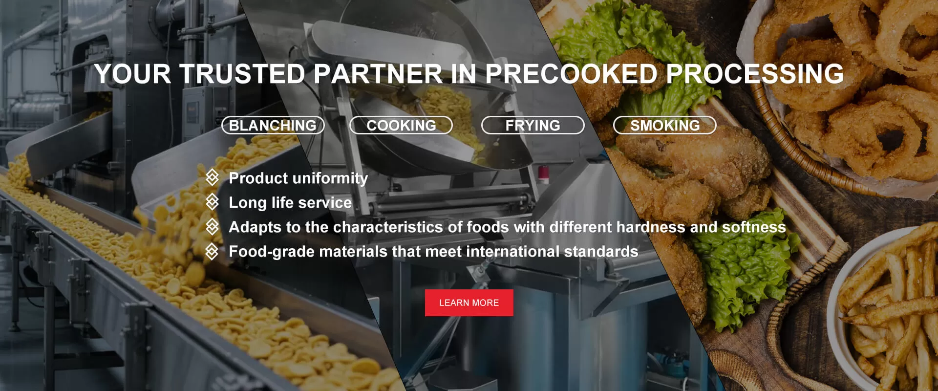 Precooked food processing solution