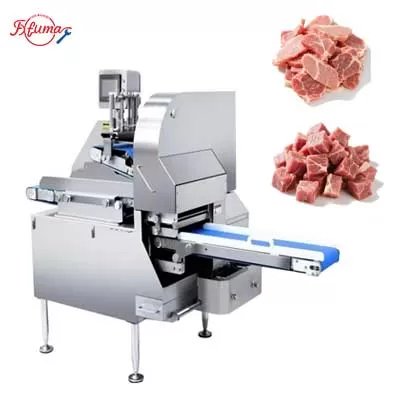 2in1 Automatic Stew Meat Beef Sirloin Cubes Dicing and Frozen Meat Slicing Machine
