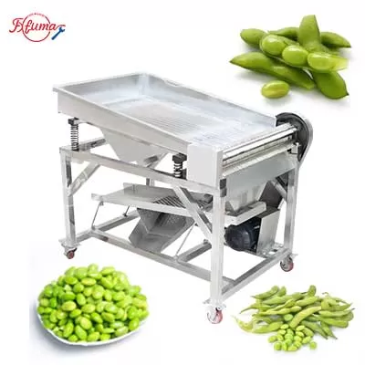 Automatic electric edamame shelling machine compatible with 220V and 380V voltage.