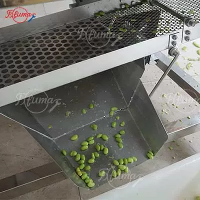 Automatic electric edamame shelling machine compatible with 220V and 380V voltage.