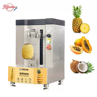 Space-Saving Commercial Tabletop Fruit Peeler Mango Coconut Papaya Pineapple Peeling Machine