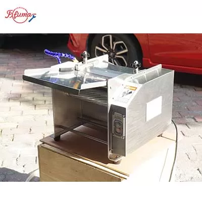 Desktop salmon skinning machine, stainless steel, for food processing plants and restaurants