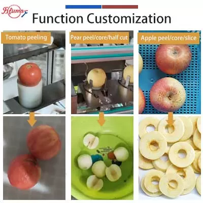 Industrial apple peeling and coring machine with adjustable slicing function