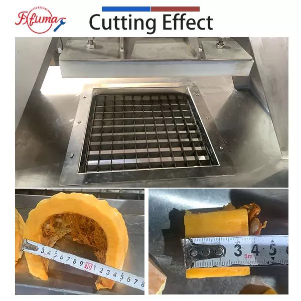 Pneumatic Pumpkin Large Dices Cutting Machine