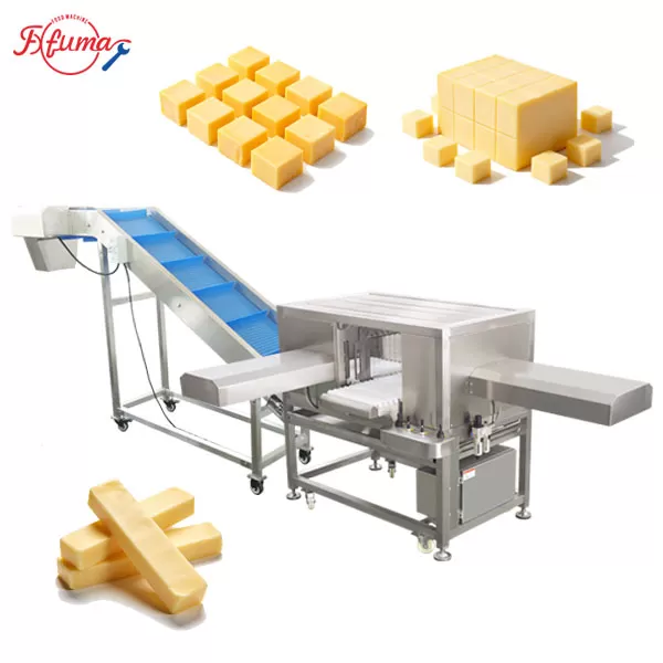 Pneumatic Cheese Cutting Machine with Conveyor