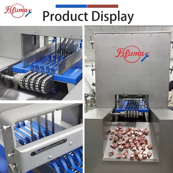 Automatic Pork Chop Strip & Cube Cutting Machine