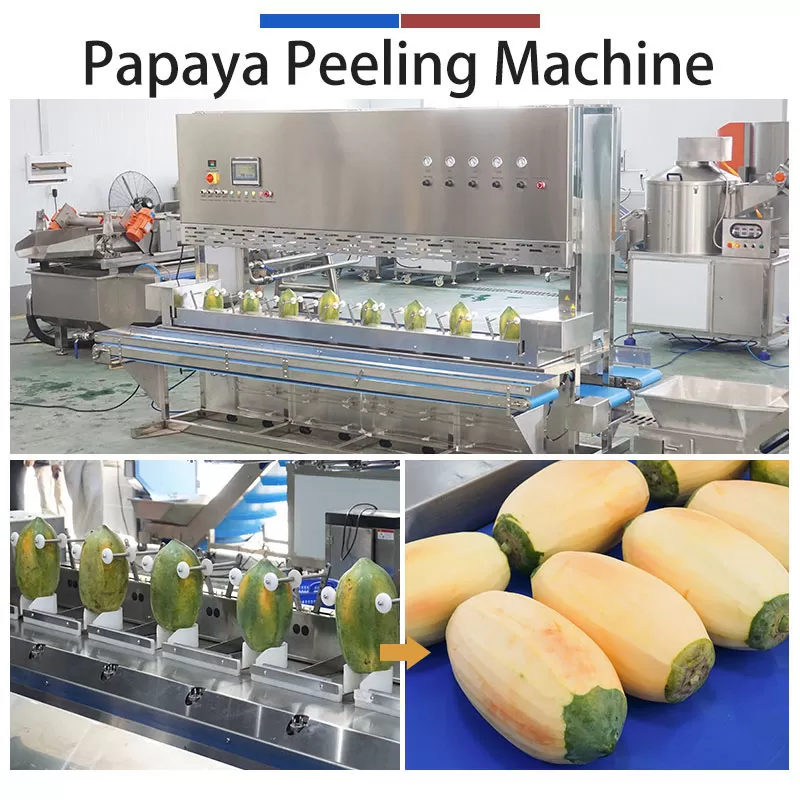 Papaya Processing Line - Peeling and Halving
