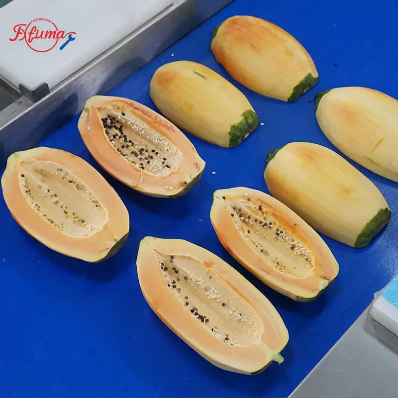 Papaya Processing Line - Peeling and Halving