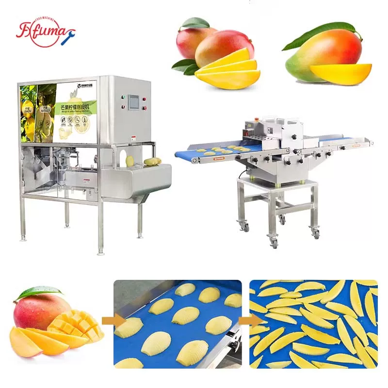 Tommy Atkins Mango Peeling & Pitting Machine and Slicing Machine