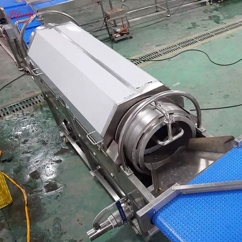 Vegetable and Fruit Dumper Hopper with Drum Washer