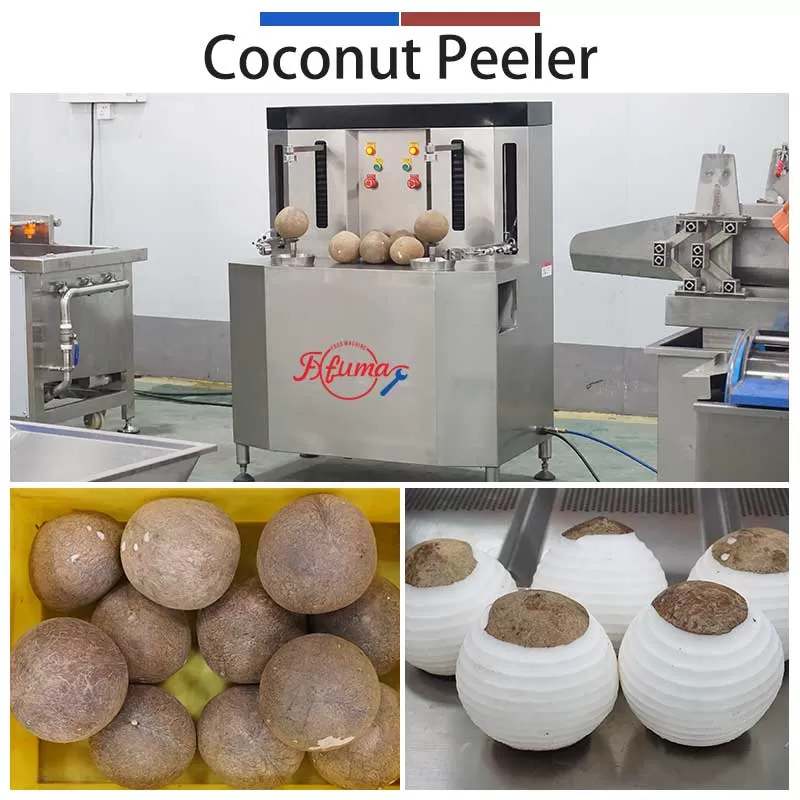 customized coconut peeling washing line