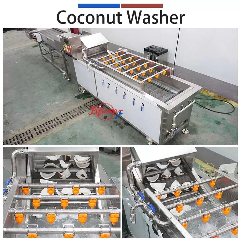 customized coconut peeling washing line