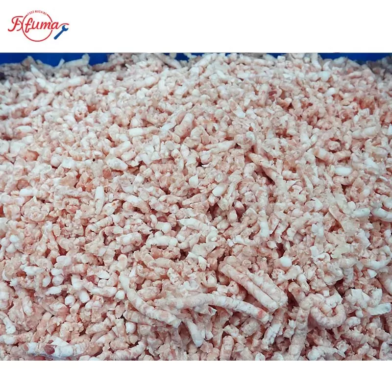 grinding pork meat