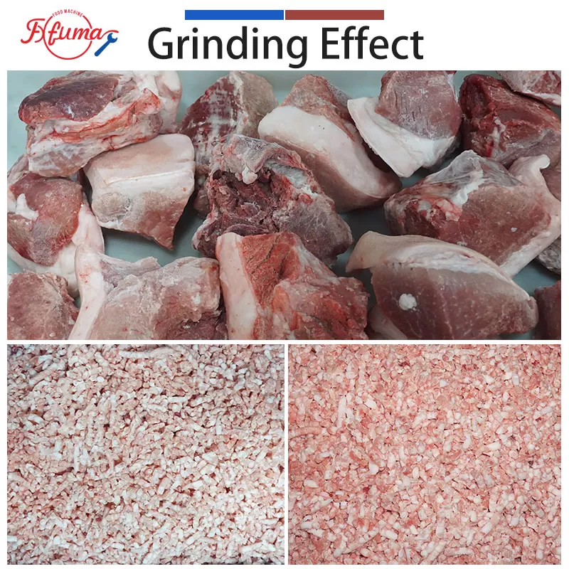 grinding frozen meat