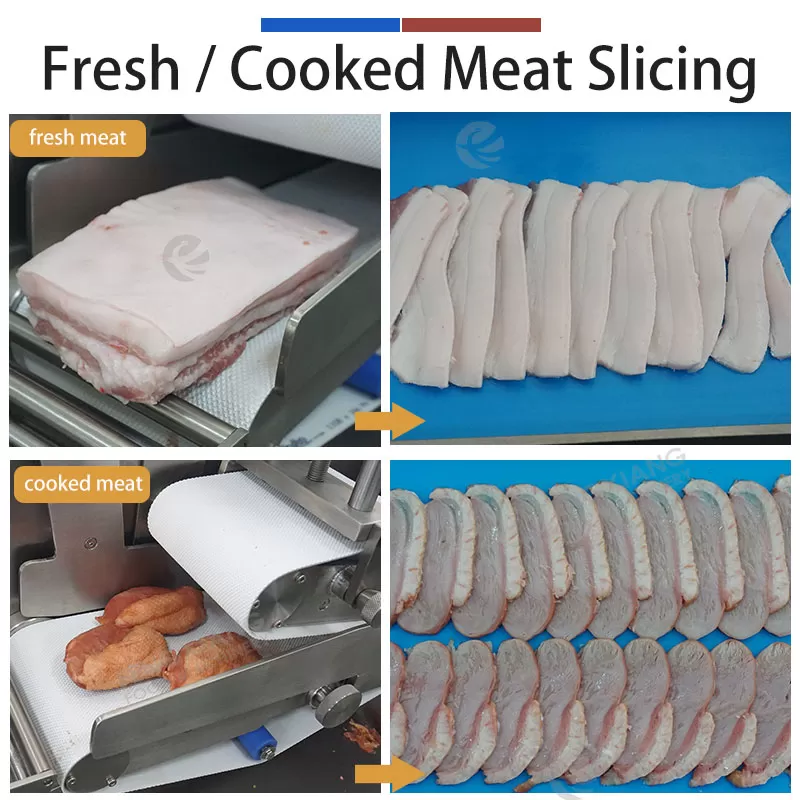 cooked/fresh meat slicing machine