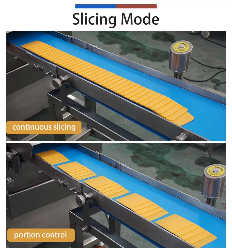 Block cheese slicing machine