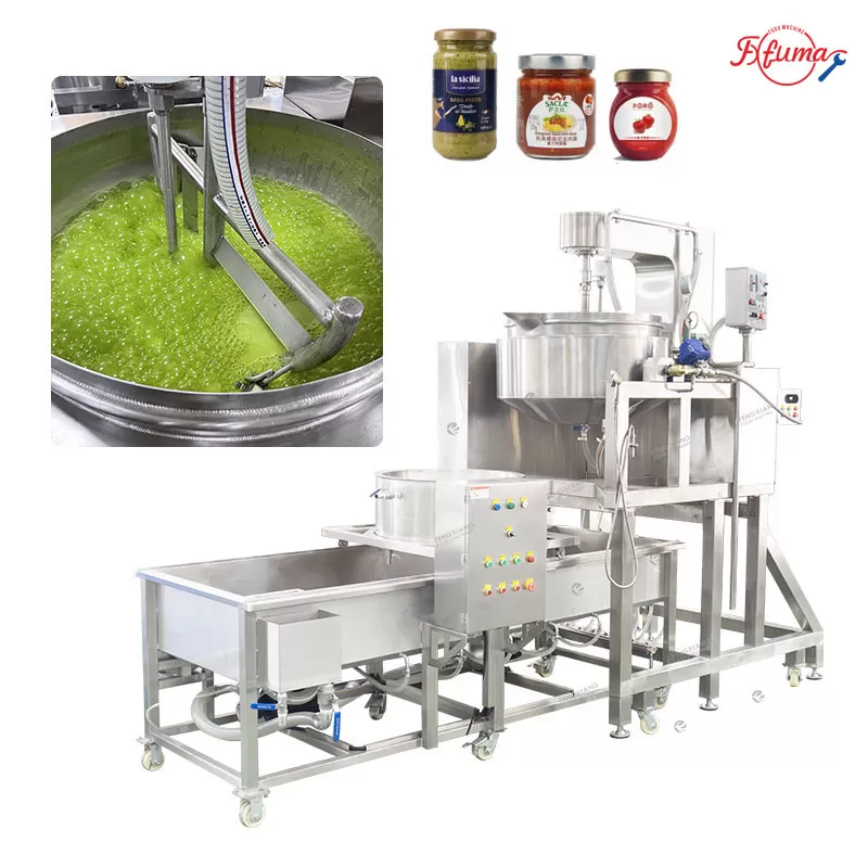 Tilting Planetary Cooker Machine with Receiving and Cooling Tank