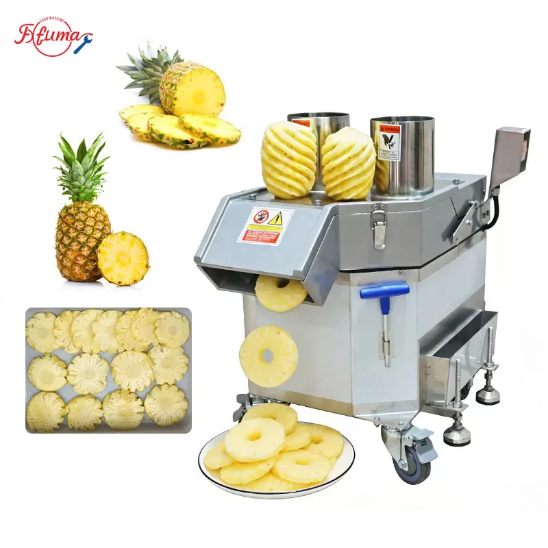 Commercial Two Feeding Port Pineapple Slicer Machine