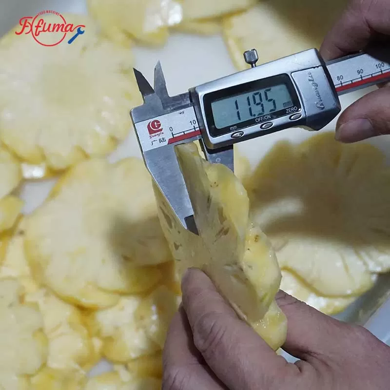 Commercial Two Feeding Port Pineapple Slicer Machine