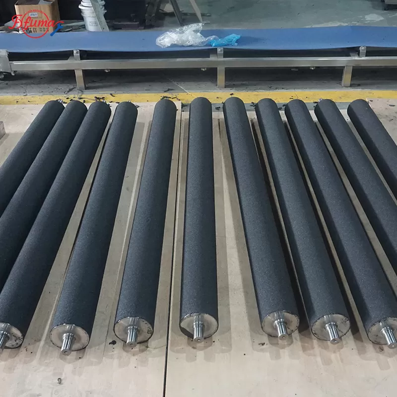 Abrasive Rollers for Peeling Root Vegetable