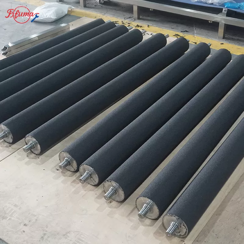 Abrasive Rollers for Peeling Root Vegetable