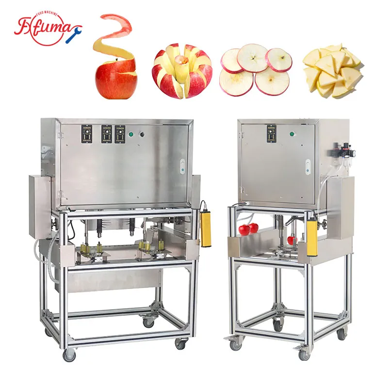 4-in-1 Fruit Apple Peeling, Coring, Slicing, Chunks Cutting Machine
