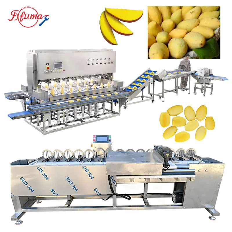 Mango Peeling, Pitting, Slicing Machine for Mangoes Process Plant