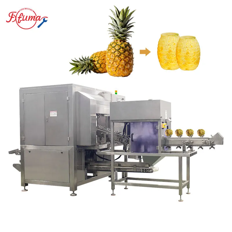 3-in-1 Automatic Pineapple Peeling, Eye Removing and Ends Cutting Machine