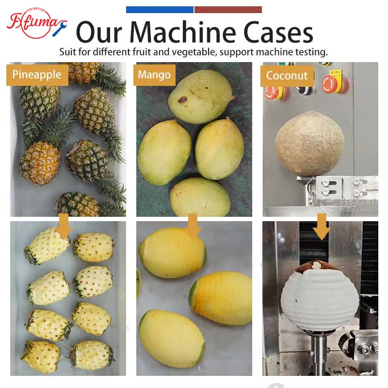 pineapple mango coconut peeler machine