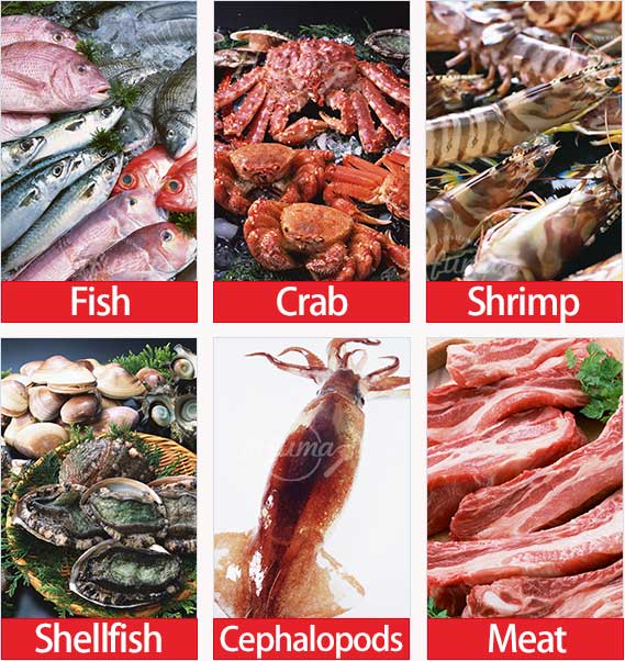 Ultrosonic shrimp crab fish washer