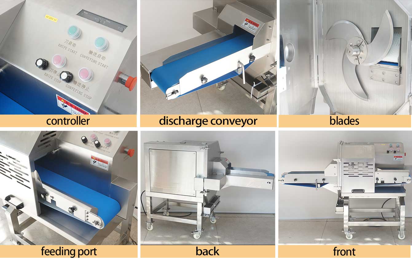 Industrial double variable frequency meat slicer