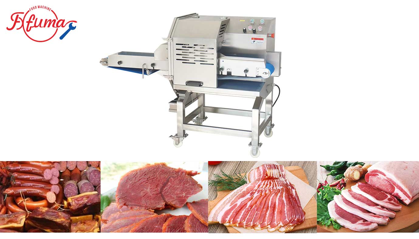 Industrial double variable frequency meat slicer