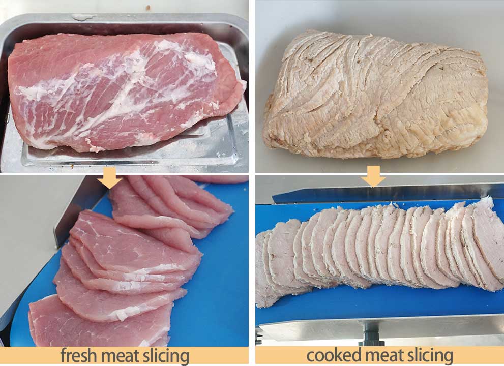 Industrial double variable frequency meat slicer