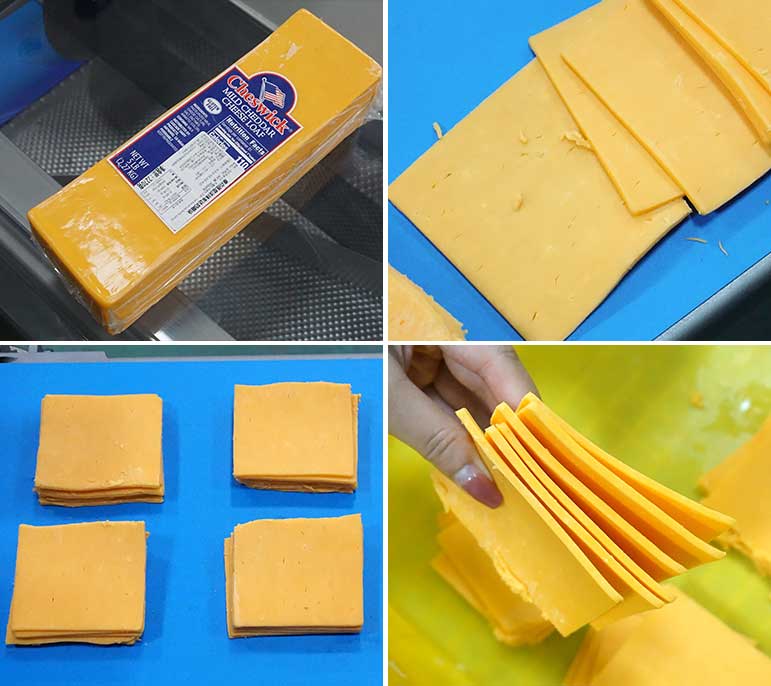 Automatic slicer for cheese