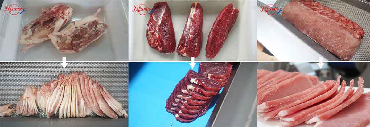 FKP-25 Horizontal frozen meat slicer Meat portion cutter