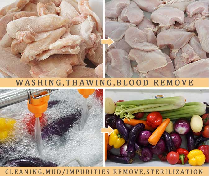 WA-2000 Industrail Bubble Fish Shrimp Meat Washing Machine