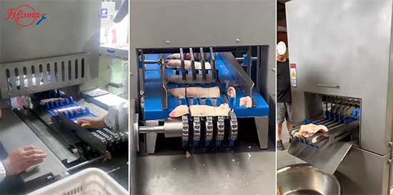 Automatic five-section ribs cutter machine Pig trotters portion machine