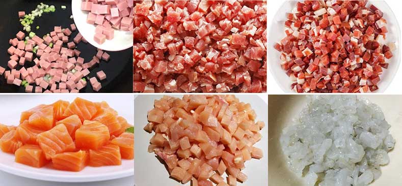 Frozen meat dicer machine cube meat dicing machine