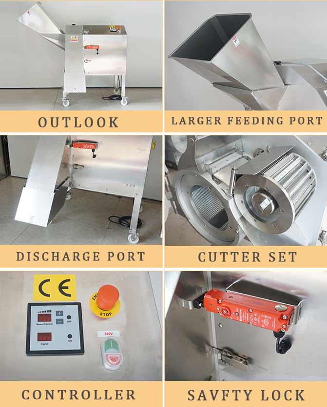 Frozen meat dicer machine cube meat dicing machine